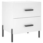 Casa si Gradina - Mobilier - Comode si corpuri - Noptiere - Noptiera, alb, 40x35x47,5 cm, lemn compozit - Infinity.ro
