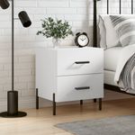 Casa si Gradina - Mobilier - Comode si corpuri - Noptiere - Noptiera, alb, 40x35x47,5 cm, lemn compozit - Infinity.ro
