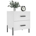Casa si Gradina - Mobilier - Comode si corpuri - Noptiere - Noptiera, alb, 40x35x47,5 cm, lemn compozit - Infinity.ro