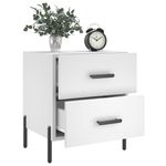 Casa si Gradina - Mobilier - Comode si corpuri - Noptiere - Noptiera, alb, 40x35x47,5 cm, lemn compozit - Infinity.ro