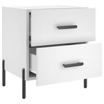 Casa si Gradina - Mobilier - Comode si corpuri - Noptiere - Noptiera, alb, 40x35x47,5 cm, lemn compozit - Infinity.ro