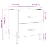 Casa si Gradina - Mobilier - Comode si corpuri - Noptiere - Noptiera, alb, 40x35x47,5 cm, lemn compozit - Infinity.ro