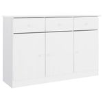 Casa si Gradina - Mobilier - Comode si corpuri - Comode - Servanta ALTA, alb, 112x35x73 cm, lemn masiv de pin - Infinity.ro