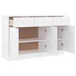 Casa si Gradina - Mobilier - Comode si corpuri - Comode - Servanta ALTA, alb, 112x35x73 cm, lemn masiv de pin - Infinity.ro