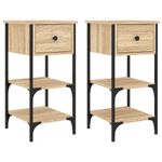 Casa si Gradina - Mobilier - Comode si corpuri - Noptiere - Noptiere, 2 buc., stejar sonoma, 34x36x70 cm, lemn compozit - Infinity.ro