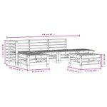 Casa si Gradina - Gradina si terasa - Mobilier exterior - Seturi mobila gradina - Set mobilier relaxare gradina, 6 piese, lemn masiv Douglas - Infinity.ro