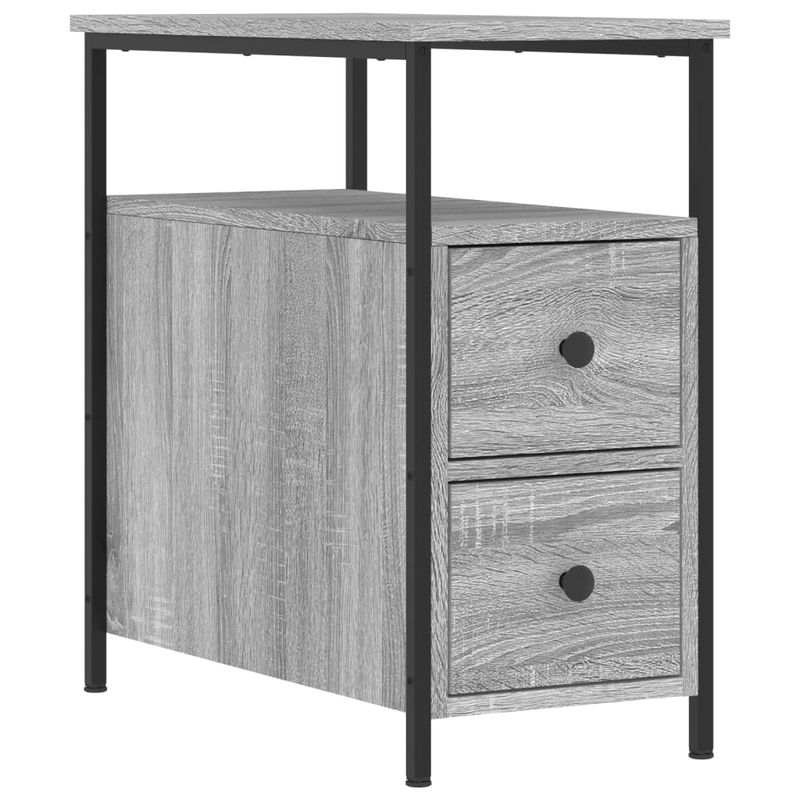 Casa si Gradina - Mobilier - Comode si corpuri - Noptiere - Noptiere, 2 buc., gri sonoma, 30x60x60 cm, lemn compozit - Infinity.ro