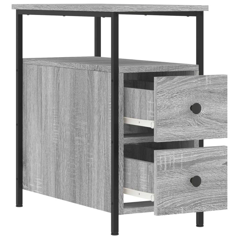 Casa si Gradina - Mobilier - Comode si corpuri - Noptiere - Noptiere, 2 buc., gri sonoma, 30x60x60 cm, lemn compozit - Infinity.ro