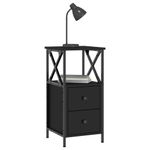 Casa si Gradina - Mobilier - Comode si corpuri - Noptiere - Noptiera, negru, 34x35,5x70 cm, lemn compozit - Infinity.ro