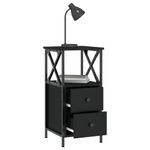 Casa si Gradina - Mobilier - Comode si corpuri - Noptiere - Noptiera, negru, 34x35,5x70 cm, lemn compozit - Infinity.ro