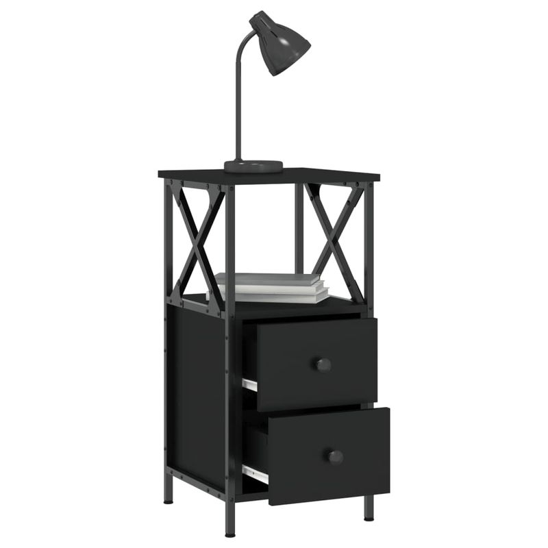 Casa si Gradina - Mobilier - Comode si corpuri - Noptiere - Noptiera, negru, 34x35,5x70 cm, lemn compozit - Infinity.ro