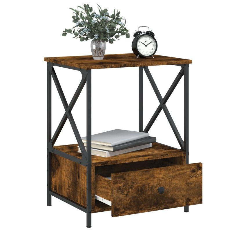 Casa si Gradina - Mobilier - Comode si corpuri - Noptiere - Noptiera, stejar fumuriu, 50x41x65 cm, lemn prelucrat - Infinity.ro