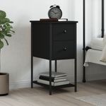 Casa si Gradina - Mobilier - Comode si corpuri - Noptiere - Noptiera, negru, 32x42x70 cm, lemn compozit - Infinity.ro