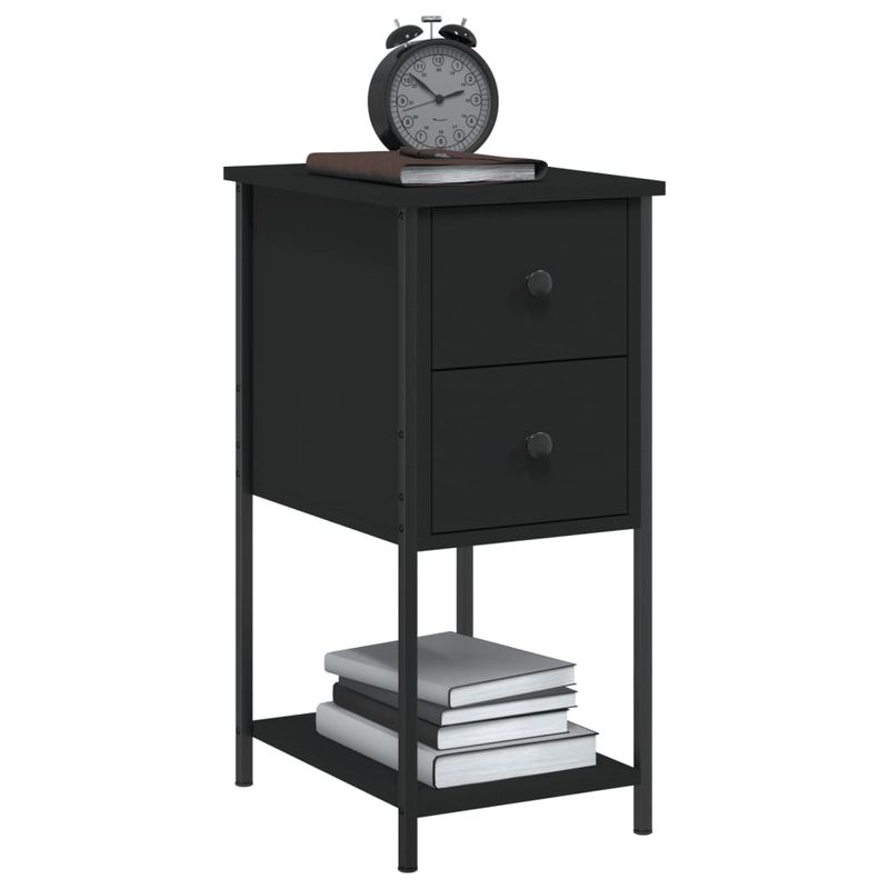 Casa si Gradina - Mobilier - Comode si corpuri - Noptiere - Noptiera, negru, 32x42x70 cm, lemn compozit - Infinity.ro