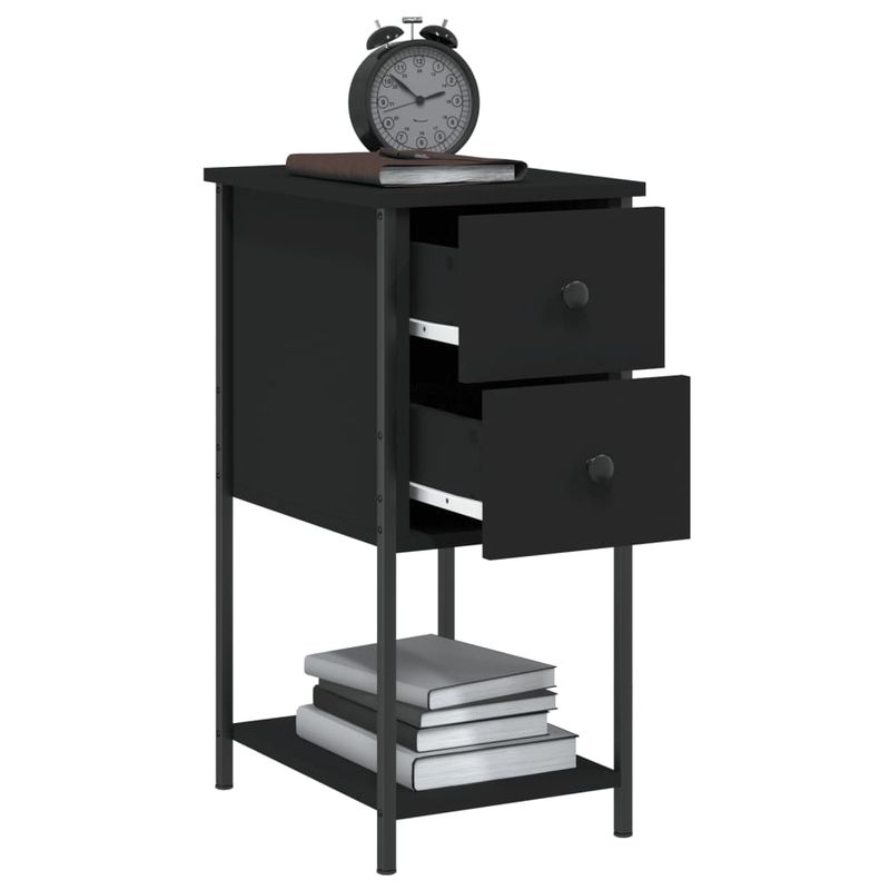 Casa si Gradina - Mobilier - Comode si corpuri - Noptiere - Noptiera, negru, 32x42x70 cm, lemn compozit - Infinity.ro