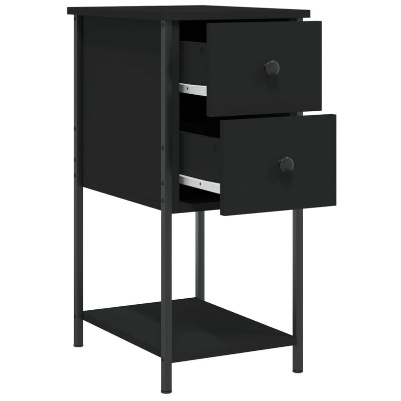 Casa si Gradina - Mobilier - Comode si corpuri - Noptiere - Noptiera, negru, 32x42x70 cm, lemn compozit - Infinity.ro