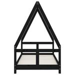 Casa si Gradina - Mobilier - Mobilier copii - Patuturi copii - Cadru de pat pentru copii, negru, 80x160 cm, lemn masiv de pin - Infinity.ro