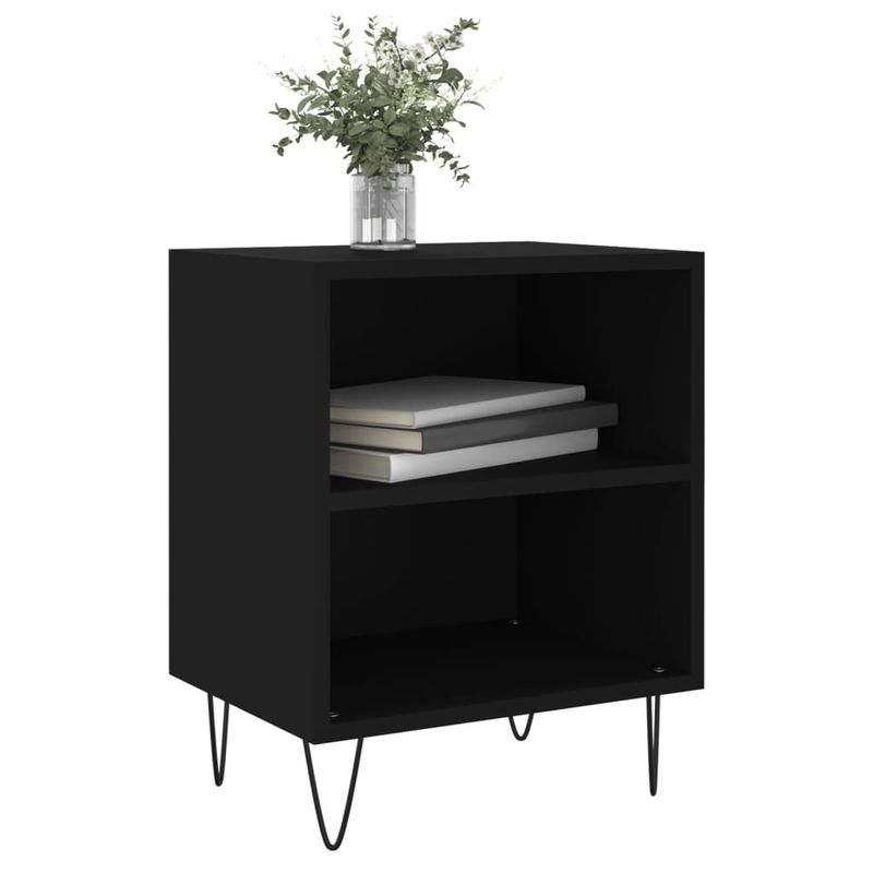 Casa si Gradina - Mobilier - Comode si corpuri - Noptiere - Noptiere, 2 buc., negru, 40x30x50 cm, lemn compozit - Infinity.ro