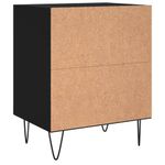 Casa si Gradina - Mobilier - Comode si corpuri - Noptiere - Noptiere, 2 buc., negru, 40x30x50 cm, lemn compozit - Infinity.ro