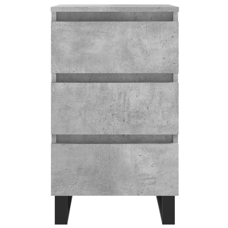 Casa si Gradina - Mobilier - Comode si corpuri - Noptiere - Noptiere, 2 buc., gri beton, 40x35x69 cm, lemn compozit - Infinity.ro