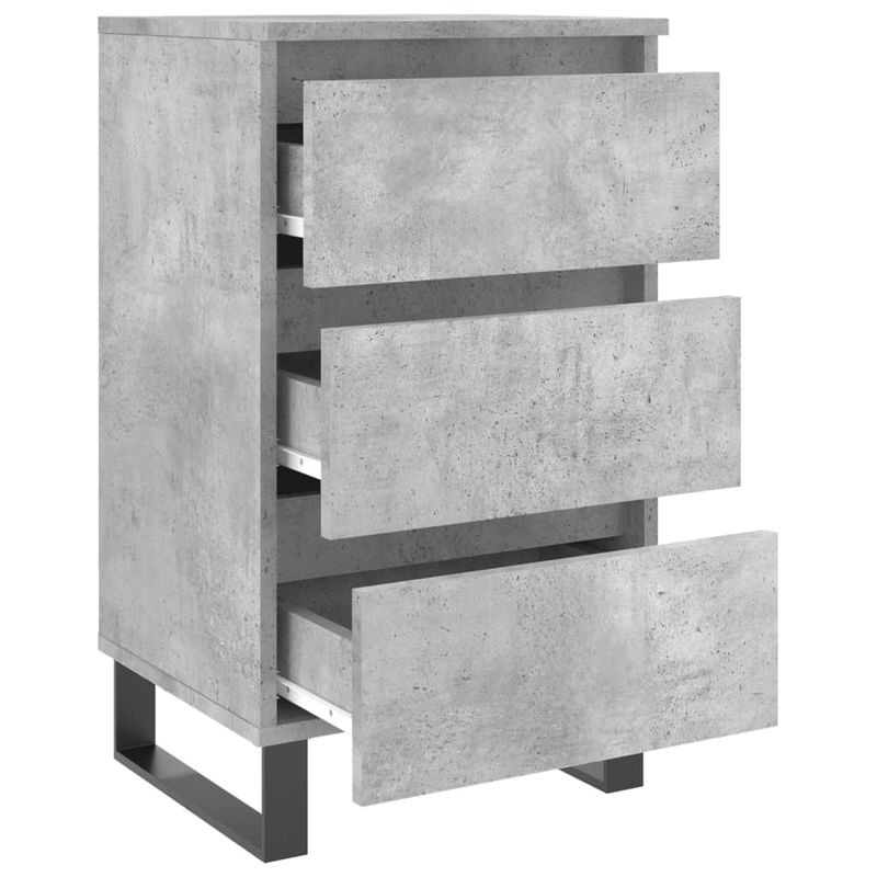 Casa si Gradina - Mobilier - Comode si corpuri - Noptiere - Noptiere, 2 buc., gri beton, 40x35x69 cm, lemn compozit - Infinity.ro