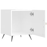 Casa si Gradina - Mobilier - Comode si corpuri - Noptiere - Noptiera, alb extralucios, 40x40x50 cm, lemn compozit - Infinity.ro