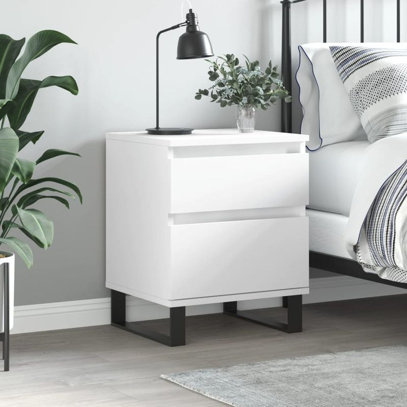 Casa si Gradina - Mobilier - Comode si corpuri - Noptiere - Noptiera, alb, 40x35x50 cm, lemn prelucrat - Infinity.ro
