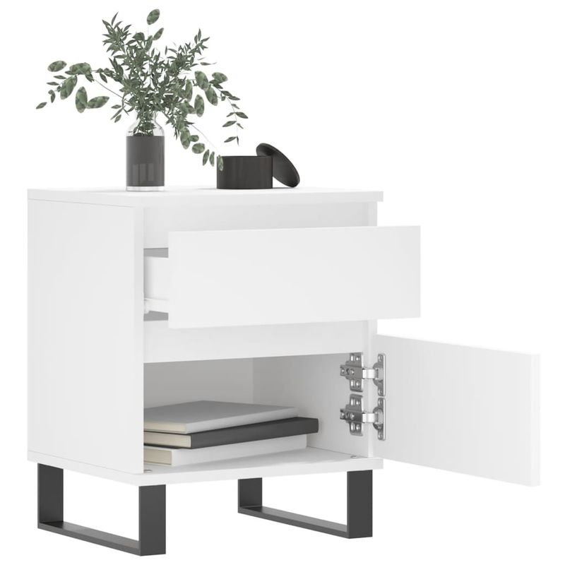 Casa si Gradina - Mobilier - Comode si corpuri - Noptiere - Noptiera, alb, 40x35x50 cm, lemn prelucrat - Infinity.ro