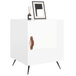 Casa si Gradina - Mobilier - Comode si corpuri - Noptiere - Noptiera, alb extralucios, 40x40x50 cm, lemn compozit - Infinity.ro