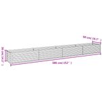 Casa si Gradina - Gradinarit si plante - Plante si ghivece - Ghivece si suporturi - Strat inaltat de gradina, 386x50x36 cm, otel corten - Infinity.ro