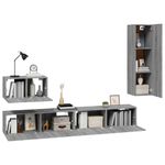 Casa si Gradina - Mobilier - Seturi de mobilier - Seturi living - Set dulapuri TV, 4 piese, gri sonoma, lemn prelucrat - Infinity.ro