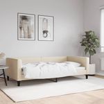 Casa si Gradina - Mobilier - Paturi si accesorii - Paturi - Cadru de pat, crem, 100 x 200 cm, material textil - Infinity.ro