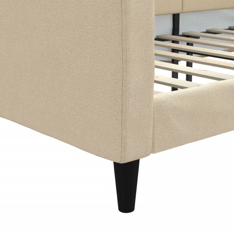 Casa si Gradina - Mobilier - Paturi si accesorii - Paturi - Cadru de pat, crem, 100 x 200 cm, material textil - Infinity.ro