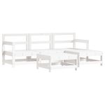 Casa si Gradina - Gradina si terasa - Mobilier exterior - Seturi mobila gradina - Set mobilier relaxare de gradina 5 piese alb lemn masiv de pin - Infinity.ro