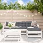 Casa si Gradina - Gradina si terasa - Mobilier exterior - Seturi mobila gradina - Set mobilier relaxare de gradina 5 piese alb lemn masiv de pin - Infinity.ro