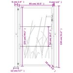 Casa si Gradina - Constructii - Usi interior, exterior si garaj - Usi garaj - Poarta pentru gradina, 105x130 cm, otel corten, model iarba - Infinity.ro