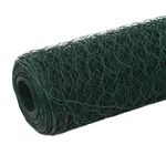 Casa si Gradina - Gradina si terasa - Garduri, panouri si accesorii - Plasa de sarma gaini, verde, 25 x 1,5 m, otel cu invelis PVC - Infinity.ro