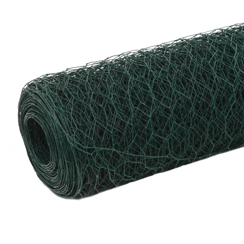 Casa si Gradina - Gradina si terasa - Garduri, panouri si accesorii - Plasa de sarma gaini, verde, 25 x 1,5 m, otel cu invelis PVC - Infinity.ro