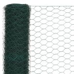 Casa si Gradina - Gradina si terasa - Garduri, panouri si accesorii - Plasa de sarma gaini, verde, 25 x 1,5 m, otel cu invelis PVC - Infinity.ro