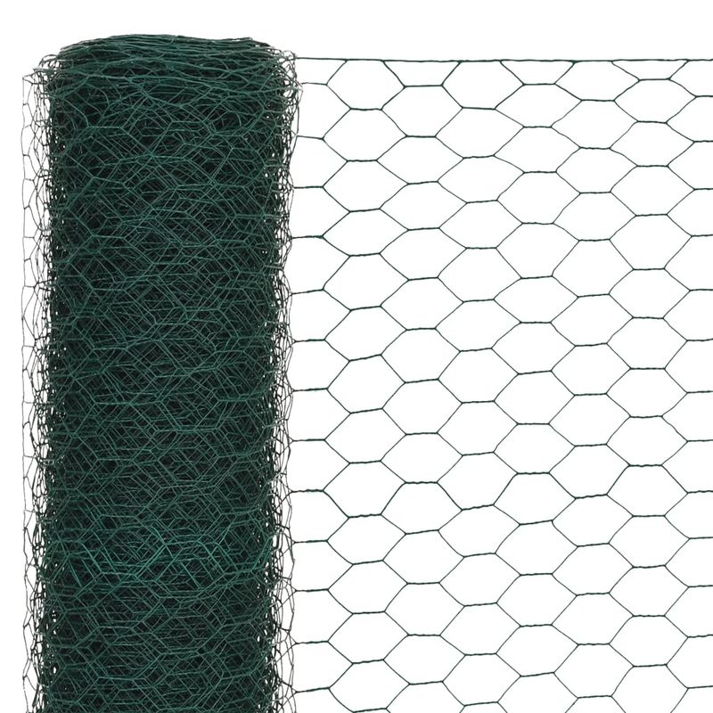 Casa si Gradina - Gradina si terasa - Garduri, panouri si accesorii - Plasa de sarma gaini, verde, 25 x 1,5 m, otel cu invelis PVC - Infinity.ro