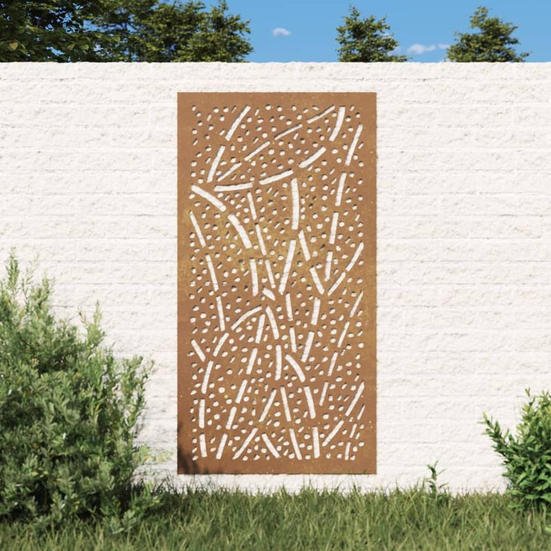 Casa si Gradina - Decoratiuni - Decoratiuni perete - Decor perete de gradina 105x55 cm design frunze otel Corten - Infinity.ro