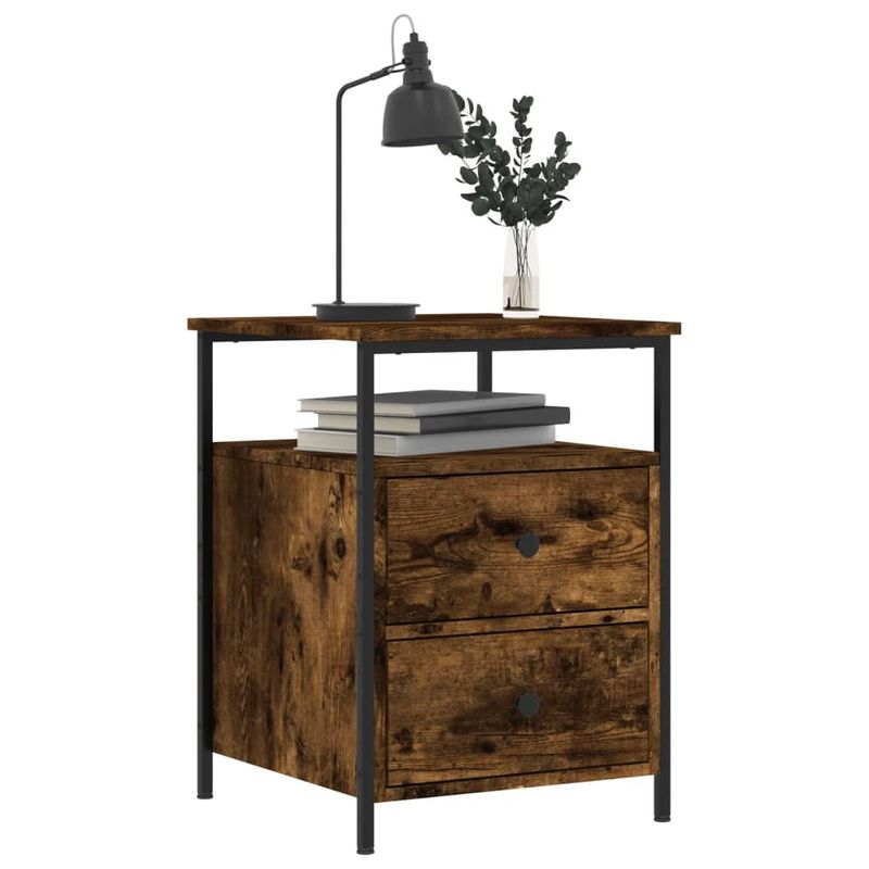 Casa si Gradina - Mobilier - Comode si corpuri - Noptiere - Noptiera, stejar fumuriu, 44x45x60 cm , lemn compozit - Infinity.ro