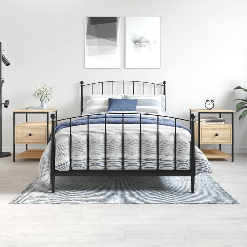 Casa si Gradina - Mobilier - Comode si corpuri - Noptiere - Noptiere, 2 buc., stejar sonoma, 40x42x56 cm, lemn compozit - Infinity.ro