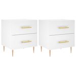 Casa si Gradina - Mobilier - Comode si corpuri - Noptiere - Noptiere, 2 buc., alb, 40x35x47,5 cm, lemn compozit - Infinity.ro