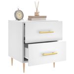 Casa si Gradina - Mobilier - Comode si corpuri - Noptiere - Noptiere, 2 buc., alb, 40x35x47,5 cm, lemn compozit - Infinity.ro