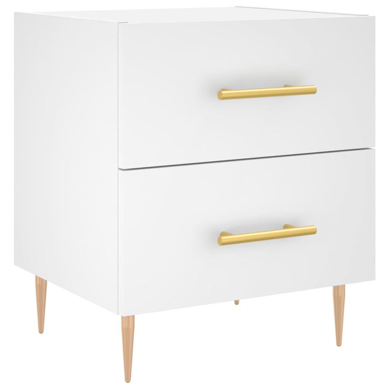 Casa si Gradina - Mobilier - Comode si corpuri - Noptiere - Noptiere, 2 buc., alb, 40x35x47,5 cm, lemn compozit - Infinity.ro