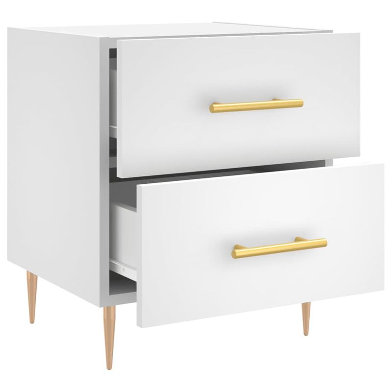 Casa si Gradina - Mobilier - Comode si corpuri - Noptiere - Noptiere, 2 buc., alb, 40x35x47,5 cm, lemn compozit - Infinity.ro