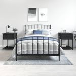 Casa si Gradina - Mobilier - Comode si corpuri - Noptiere - Noptiere, 2 buc., negru, 44x45x58 cm, lemn compozit - Infinity.ro