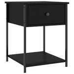 Casa si Gradina - Mobilier - Comode si corpuri - Noptiere - Noptiere, 2 buc., negru, 44x45x58 cm, lemn compozit - Infinity.ro