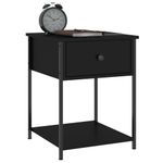 Casa si Gradina - Mobilier - Comode si corpuri - Noptiere - Noptiere, 2 buc., negru, 44x45x58 cm, lemn compozit - Infinity.ro